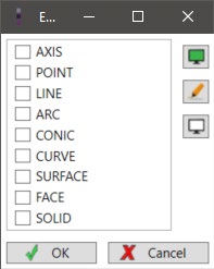 NX to Surf Entity Masking Arguments -- Entity Types