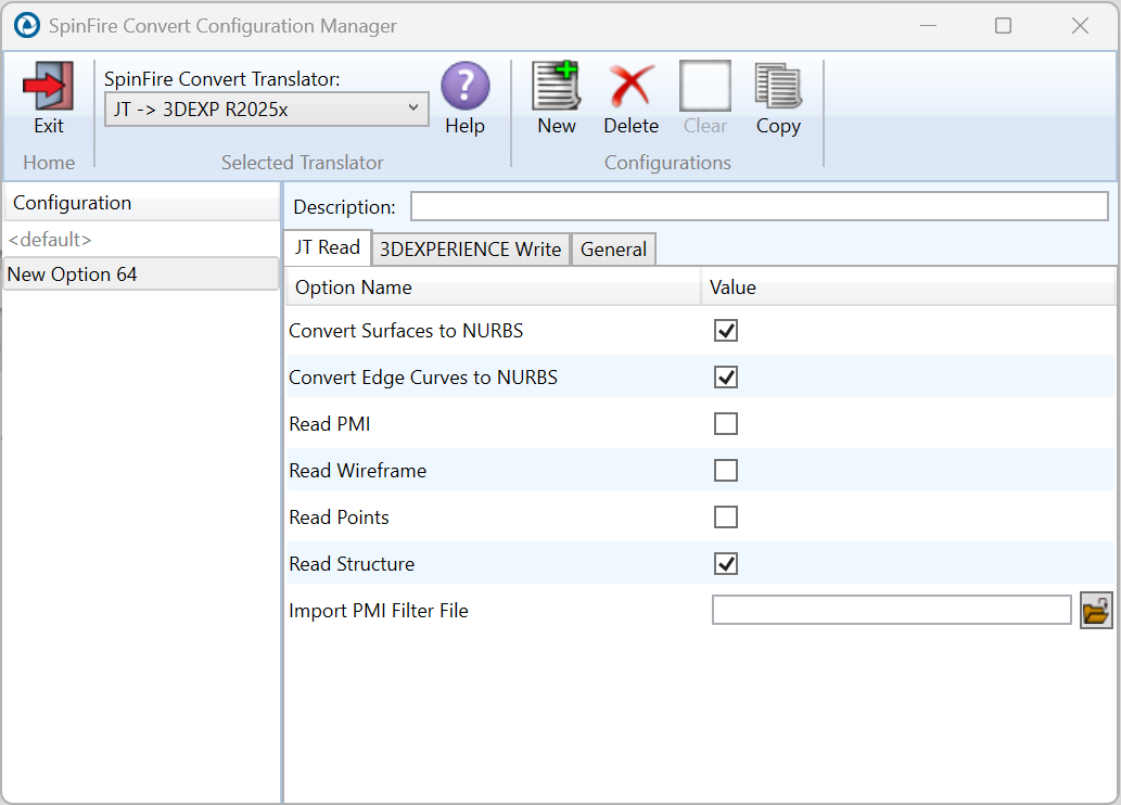 Configuration Manager - JT Read options