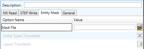 NX to STEP Entity Masking arguments