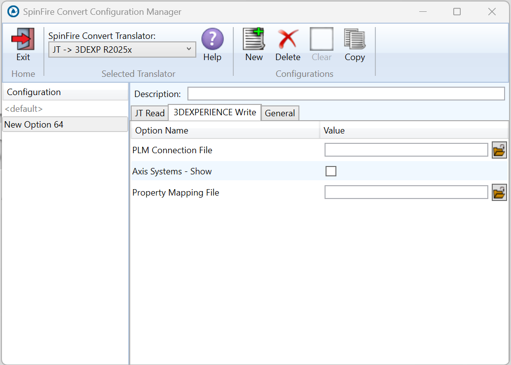 Configuration Manager - 3DExperience Write options