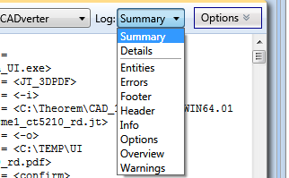 Log Type drop-down