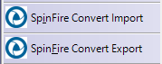 SpinFire Convert Import and Export menu