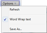 Options drop-down