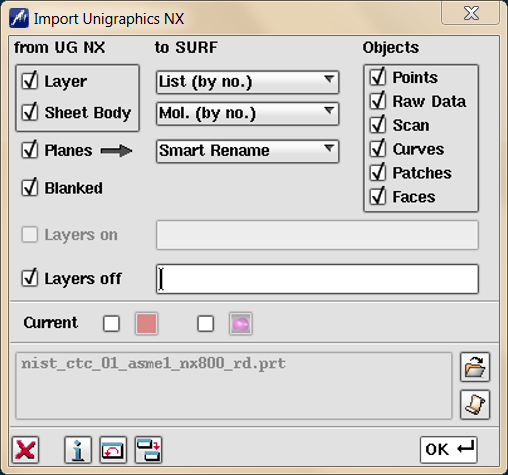 Import -- Import dialog