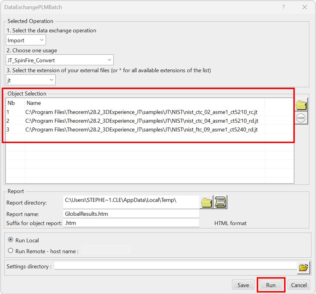 DataExchangePLMBatch - ready to run batch import