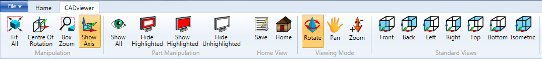 Viewer Ribbon Tab