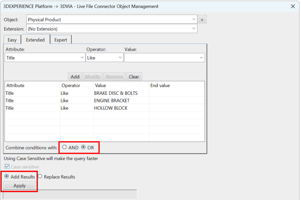 Multiple products with OR condition
