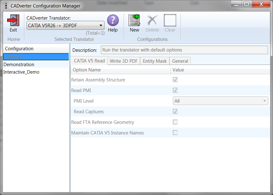 CADverter Configuration Manager