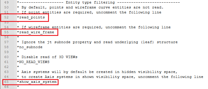 jt_xcad_opts.txt - default settings