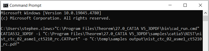 Command line translation