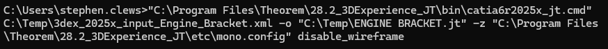 Command line example