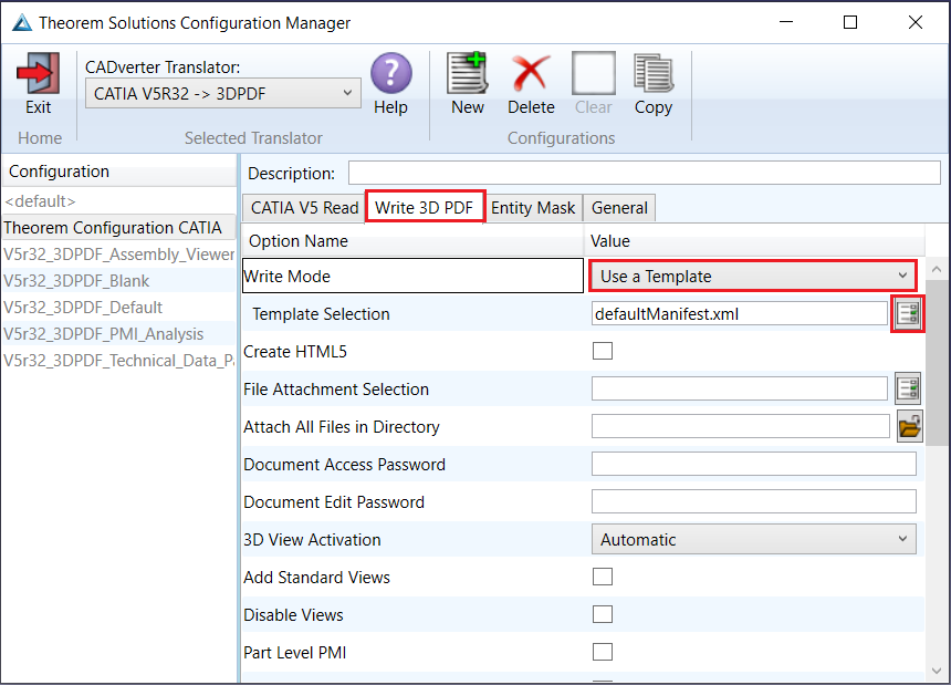 Template Selection in Configuration Manager