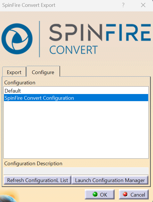 New configuration selected