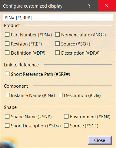 Configure customized display