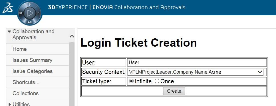 Login Ticket Creation