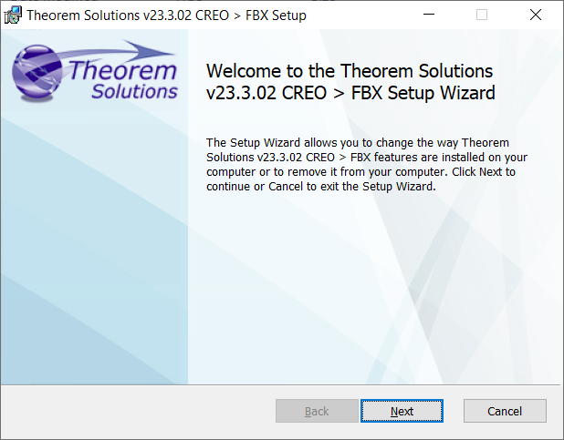 Setup Wizard welcome screen