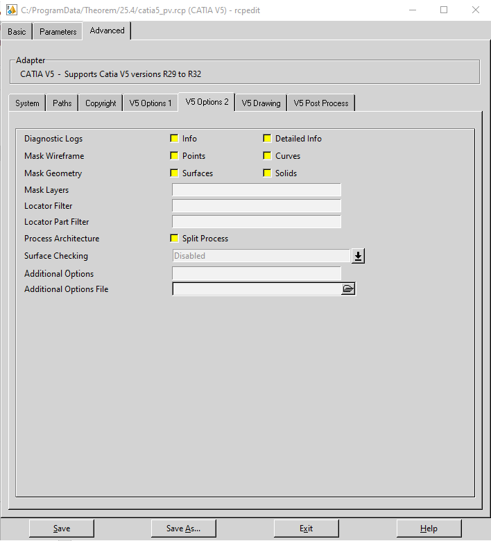 Locator filters in recipe file