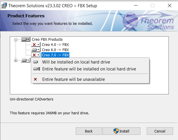 Product Features selection
