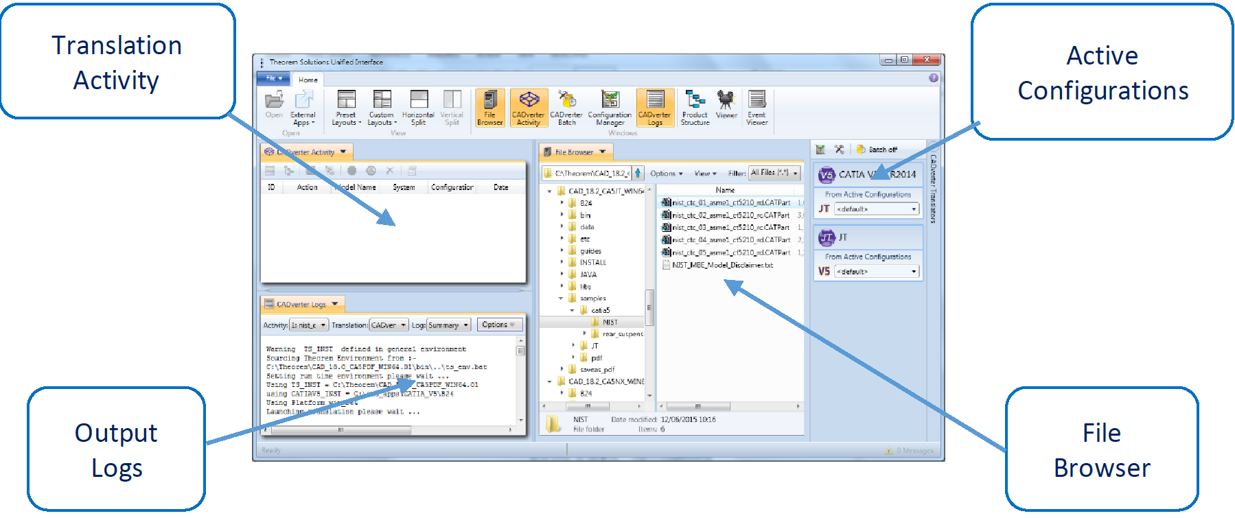 Unified Interface layout areas