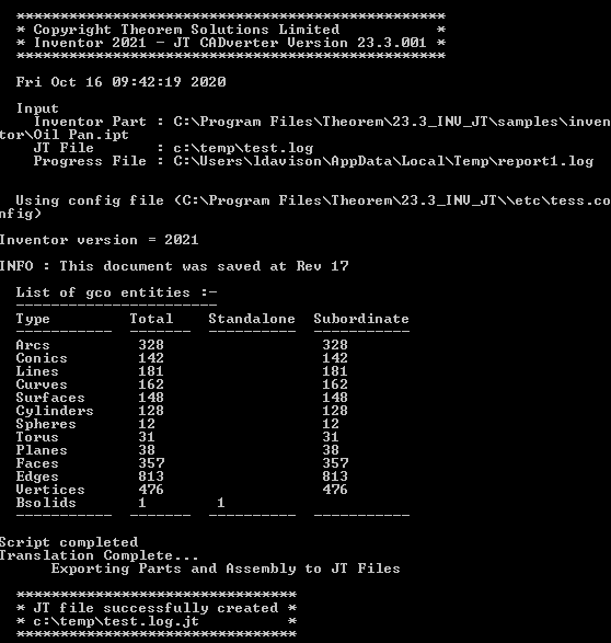 Command line translation
