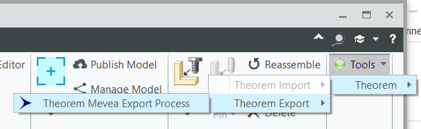 Theorem Export menu
