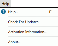 Help Menu