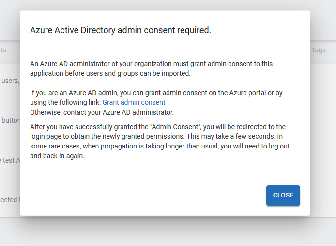 Admin consent