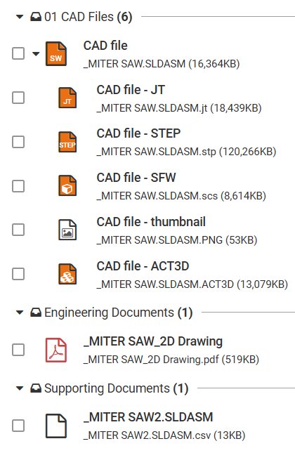 CAD Data Options