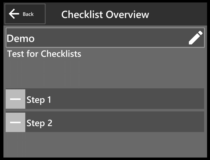 Checklists — SpinFire XR documentation